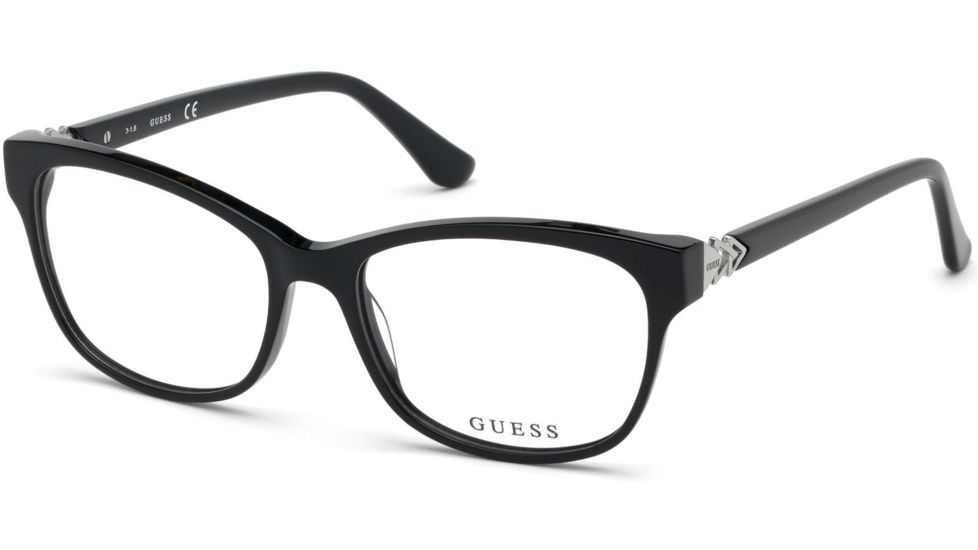 Guess GU2696 Bifocal Prescription Eyeglasses - Shiny Black Frame, Shiny Black Lenses, 52 mm Lens Diameter GU269652001
