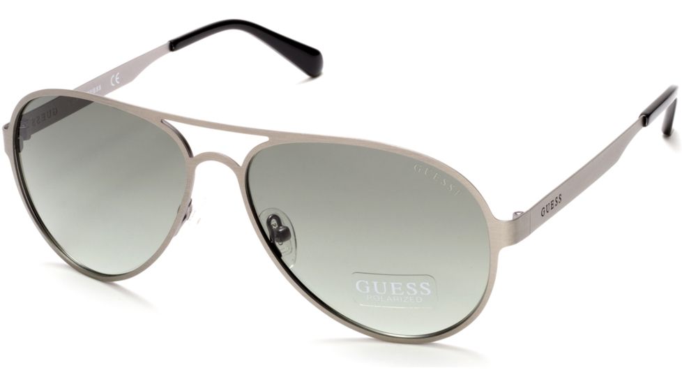 Guess GU6897 Sunglasses - Matte Gun Metal Frame Color, Green Lens Color