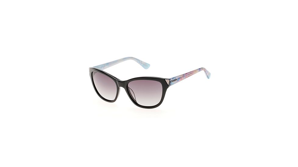 Guess GU7398 Sunglasses - Shiny Black Frame Color, Gradient Smoke Lens Color