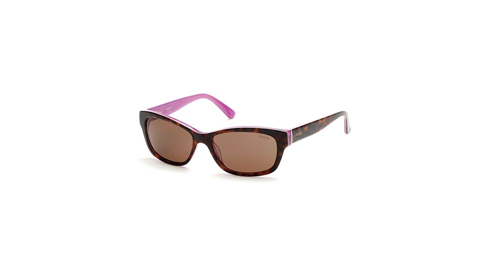 Guess GU7409 Sunglasses - Dark Havana Frame Color, Brown Lens Color
