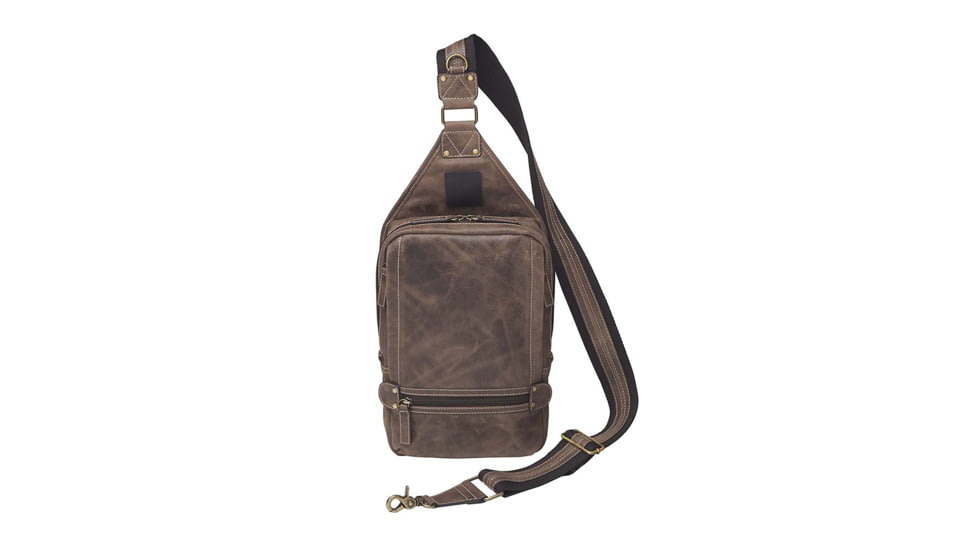 Gun Tote'n Mamas GTMCZY108 Sling Backpack Leather Brown Includes Standa