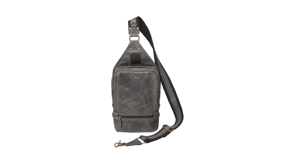Gun Tote'n Mamas GTMCZY108GREY Sling Backpack Leather Gray Includes Sta