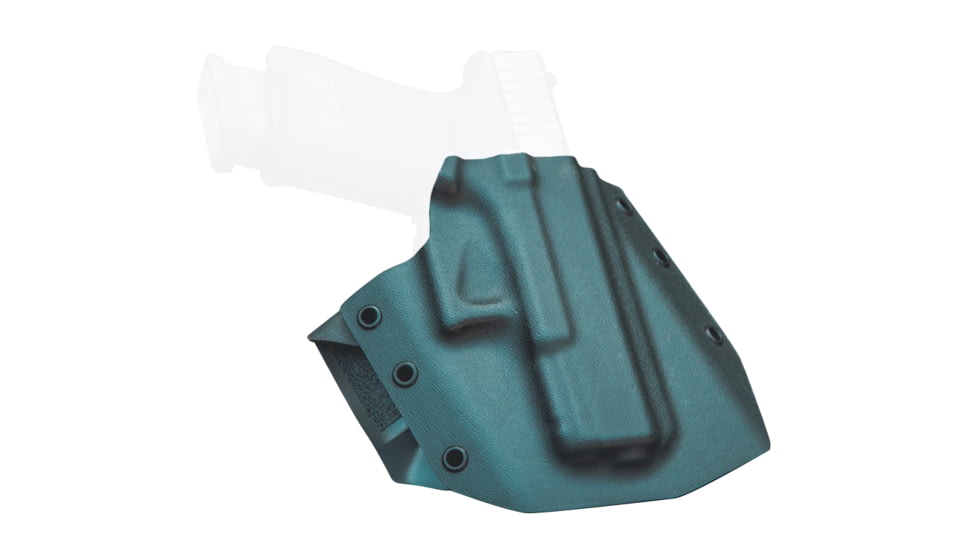 GunfightersINC Ronin OWB Holster, Sig P228/P229 , Black/Black, Forward Cant, Hand Formed Loops, Right Hand Only, RO-SIG P228/P229-0101111