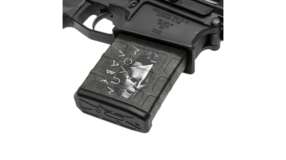 GunSkins AR-10 Magazine Skin, Molon Labe Black, ar-10-mag-sk-mln-labe-black