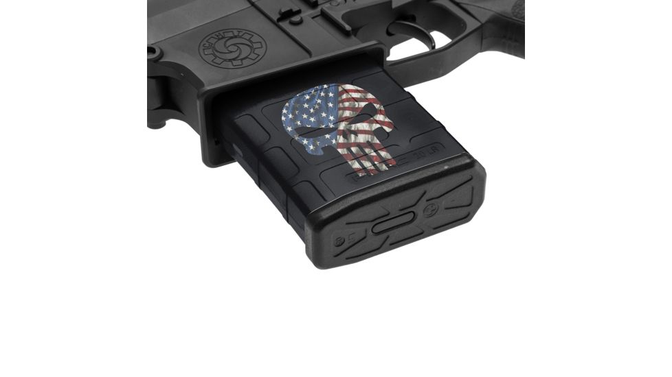 GunSkins AR-10 Magazine Skin, Skull America, ar-10-mag-skin-skull-america