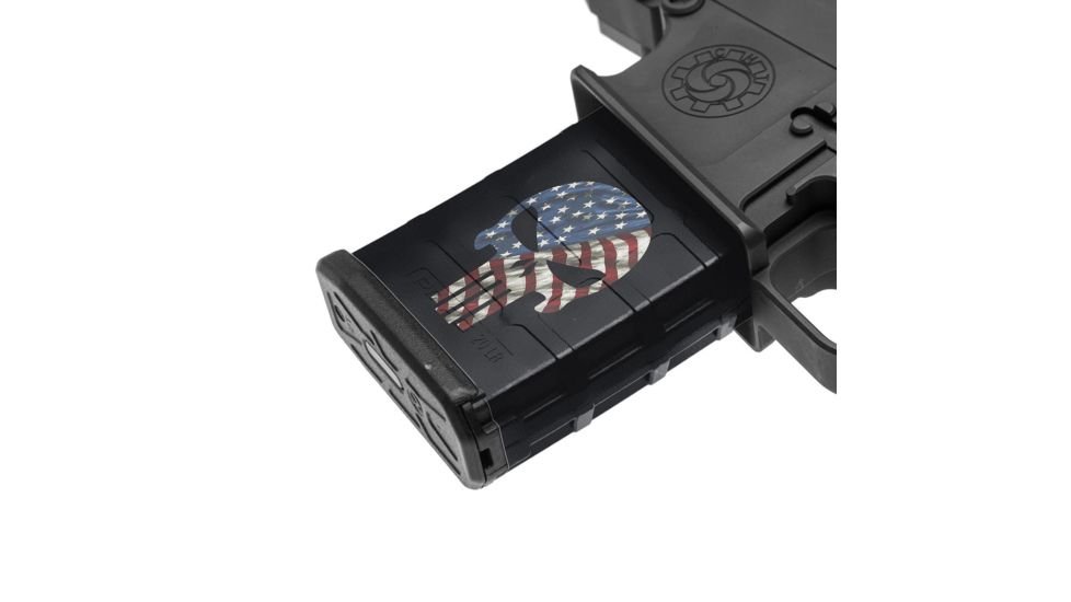 GunSkins AR-10 Magazine Skin, Skull America, ar-10-mag-skin-skull-america