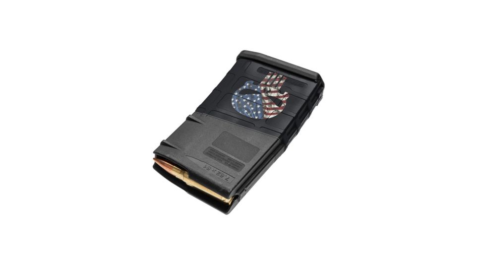 GunSkins AR-10 Magazine Skin, Skull America, ar-10-mag-skin-skull-america