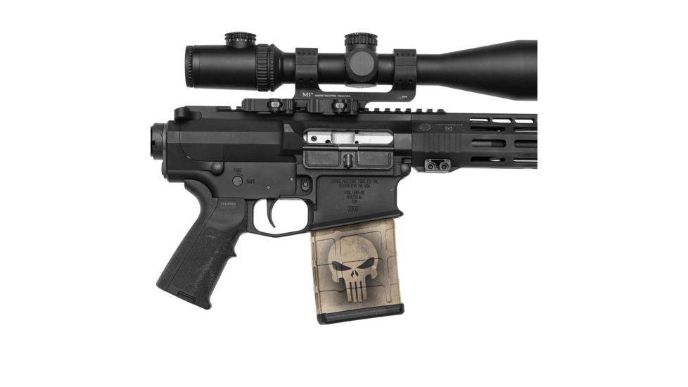 GunSkins AR-10 Magazine Skin, Skull Tan, ar-10-mag-skin-skull-tan