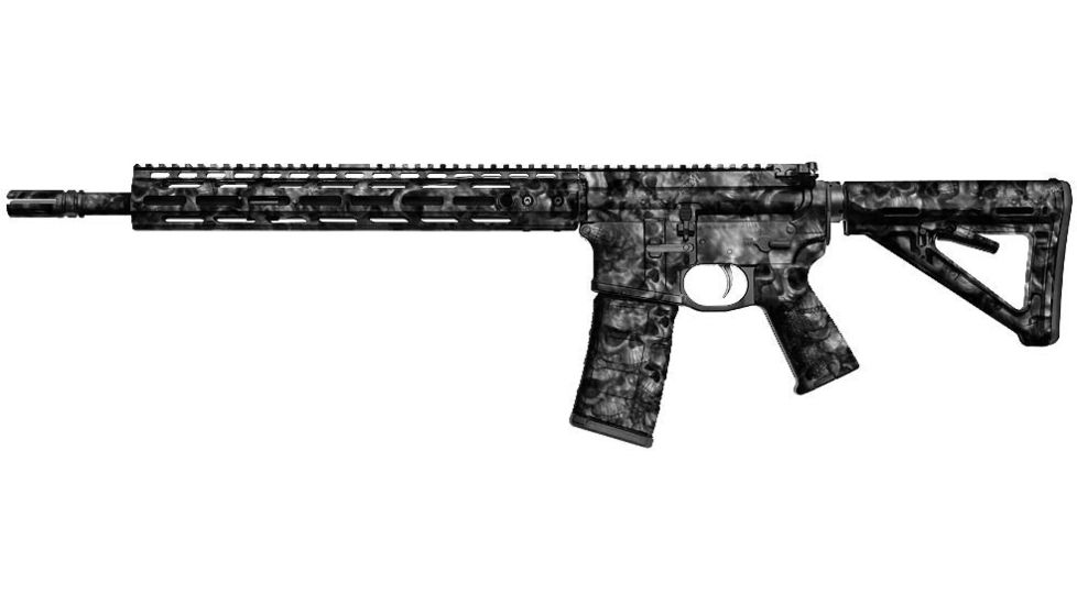 GunSkins AR-15 Rifle Skin, Proveil Reaper Black, One Size Fits All, ar-15-rifle-skin-reaper-black, EDEMO1