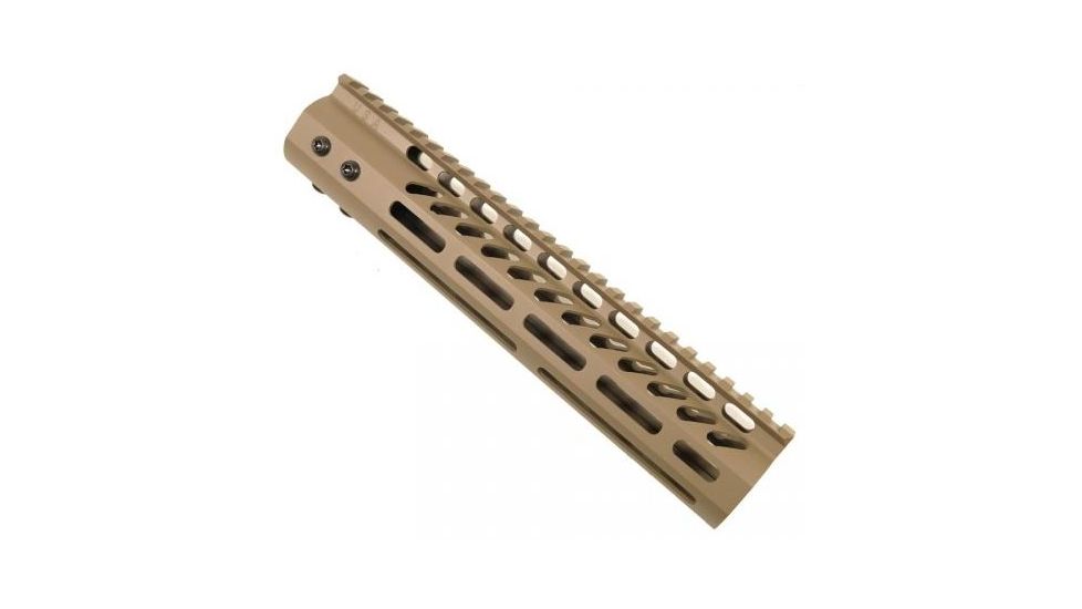 GUNTEC USA 10in Ultra Lightweight Thin M-Lok System Free Floating Handguard w/Monolithic Top Rail,Cerakote Flat Dark Earth GT-10MLK-FDE