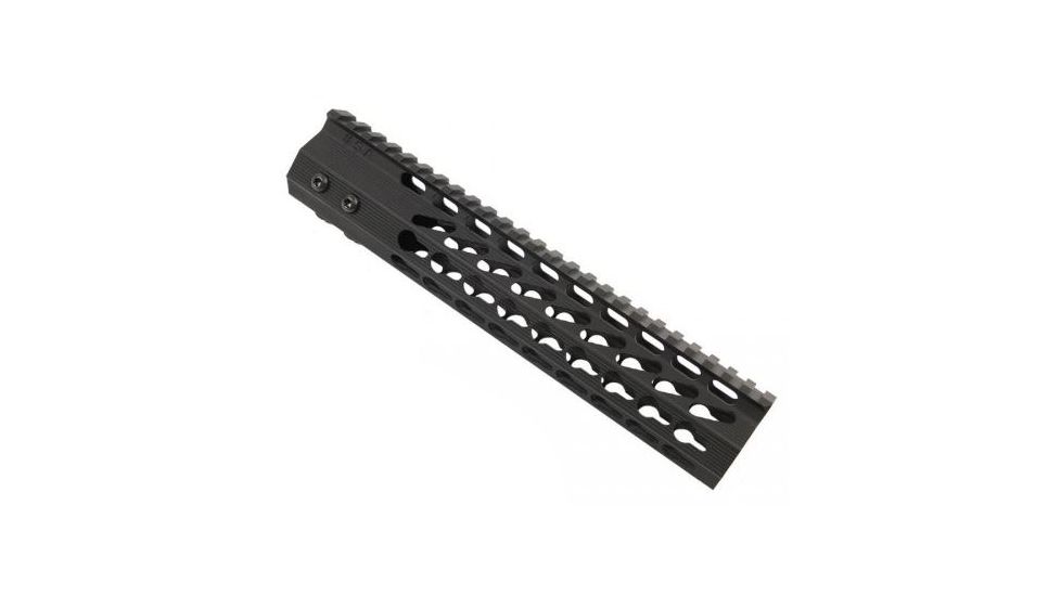 GUNTEC USA 10in Ultra Slimline Octagonal 5 Sided Key Mod Free Floating Handguard w/Monolithic Top Rail,Black GT-10JKO