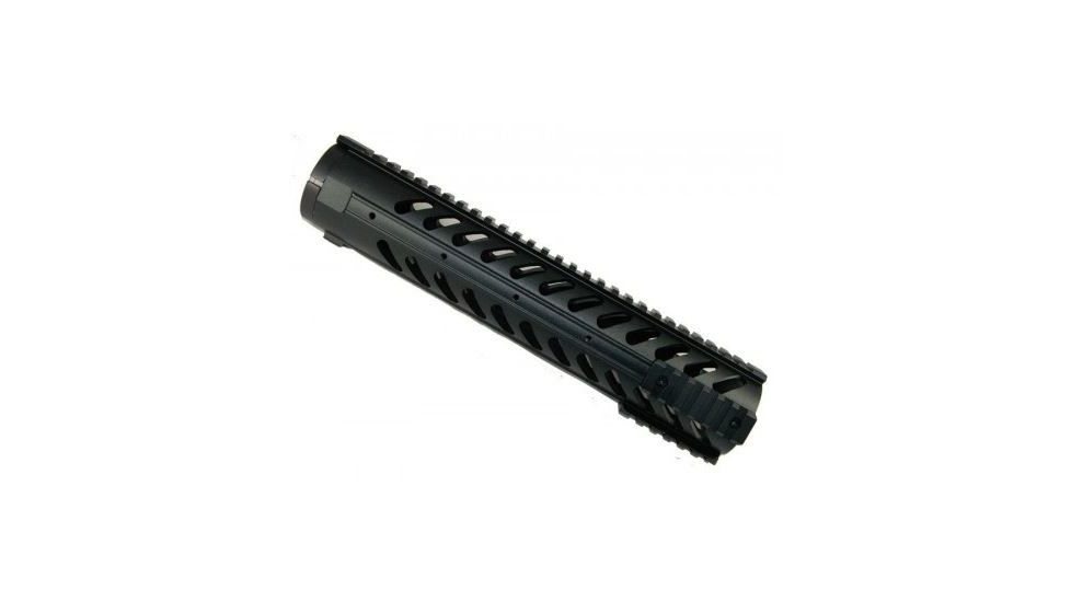 GUNTEC USA 12in Free Floating Handguard w/Sectional Side/Bottom Rails,Black,1.93in dia GT1326-12