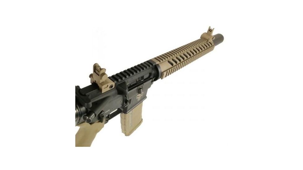 GUNTEC USA 12in Free Floating Quad Rail,Cerakote Dark Earth GT-12F-E