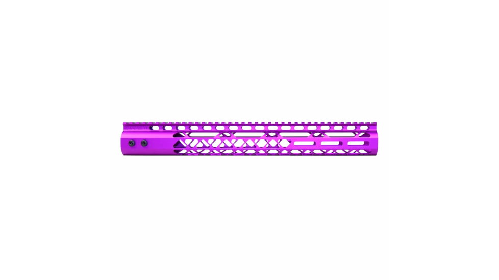 Guntec USA 15in Air Lite Series M-Lok Free Floating Handguard With Monolithic Top Rail, Anodized Purple, GT-15MLK-AL-PURPLE