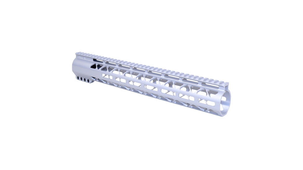 Guntec USA 15in AIR-LOK Series M-LOK Compression Free Floating Handguard With Monolithic Top Rail .308 Cal, Anodized Clear, GT-15ALC-308-CLEAR