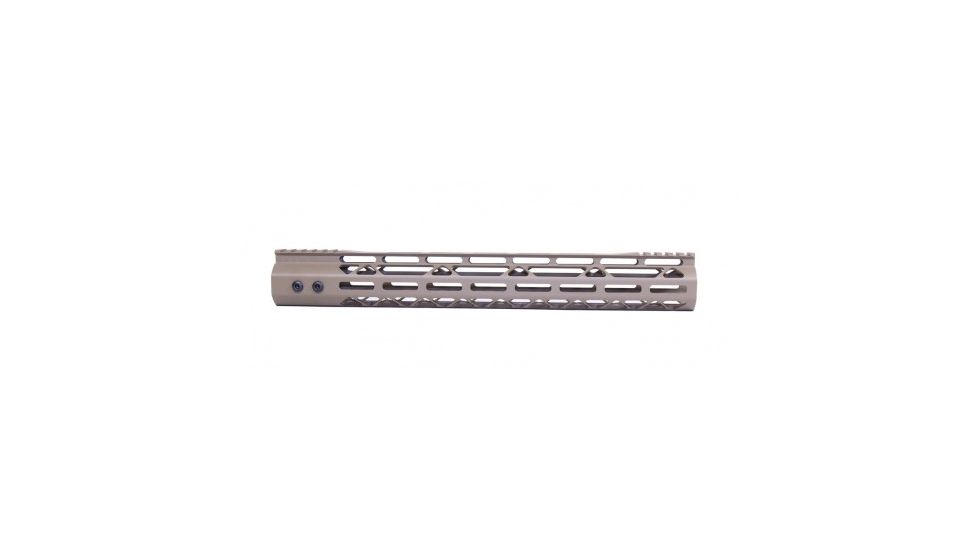 GUNTEC USA 15in Mod Lite Skeletonized Series M-Lok Free Floating Handguard w/Monolithic Top Rail,.308 Cal, Flat Dark Earth GT-15MDLTE-308-FDE