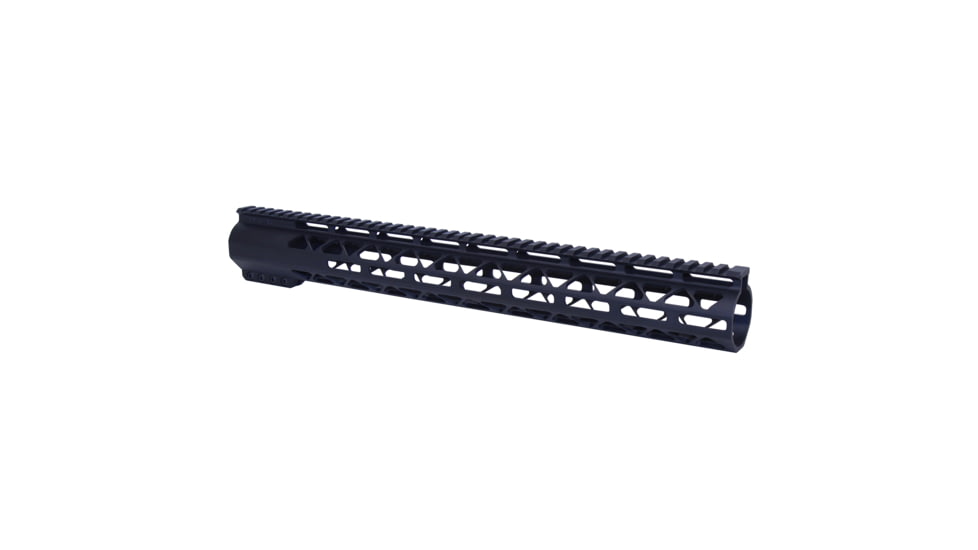 Guntec USA 16.5 AIR-LOK Series M-LOK Compression Free Floating Handguard w/ Monolithic Top Rail, .308 Cal, Anodized Black, GT-16.5ALC-308