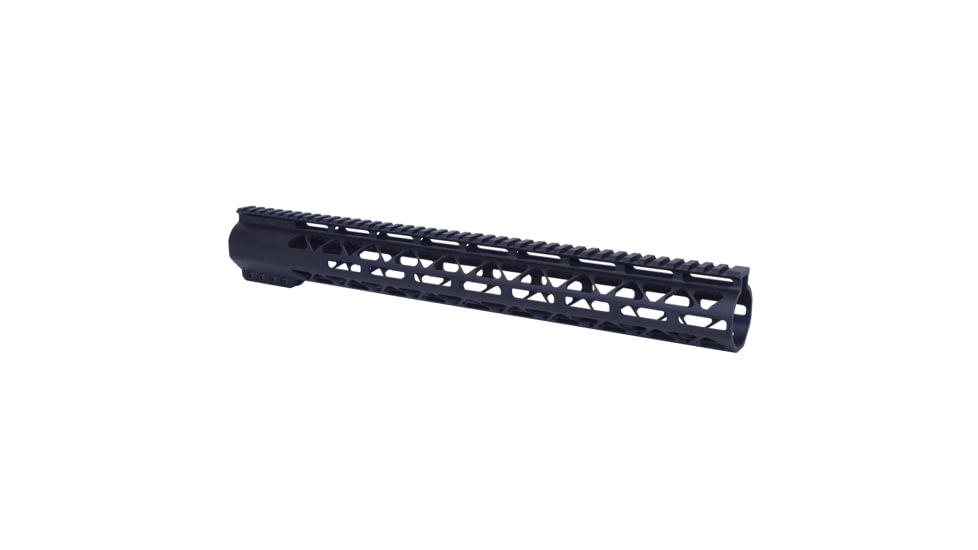 Guntec USA 16.5 AIR-LOK Series M-LOK Compression Free Floating Handguard w/ Monolithic Top Rail, .308 Cal, Anodized Black, GT-16.5ALC-308