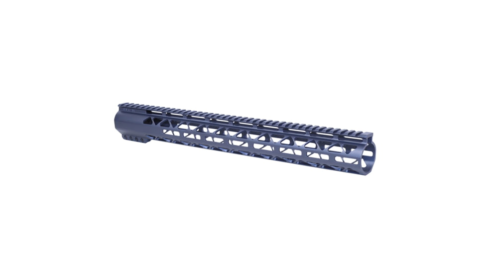 Guntec USA 16.5in AIR-LOK Series M-LOK Compression Free Floating Handguard With Monolithic Top Rail .308 Cal, Anodized Grey, GT-16.5ALC-308-GREY
