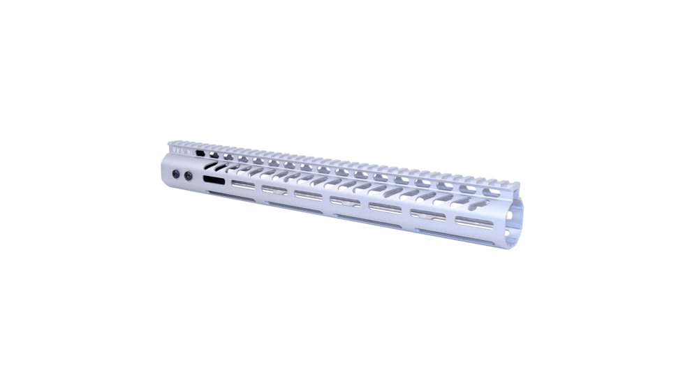 Guntec USA .308 Caliber Ultra Lightweight Thin M-LOK System Free Floating Handguard w/Monolithic Top Rail, 15in, Anodized Clear, GT-15MLK-308-CLEAR