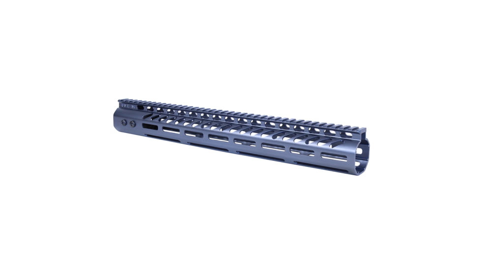 Guntec USA .308 Caliber Ultra Lightweight Thin M-LOK System Free Floating Handguard w/Monolithic Top Rail, 15in, Anodized Grey, GT-15MLK-308-GREY
