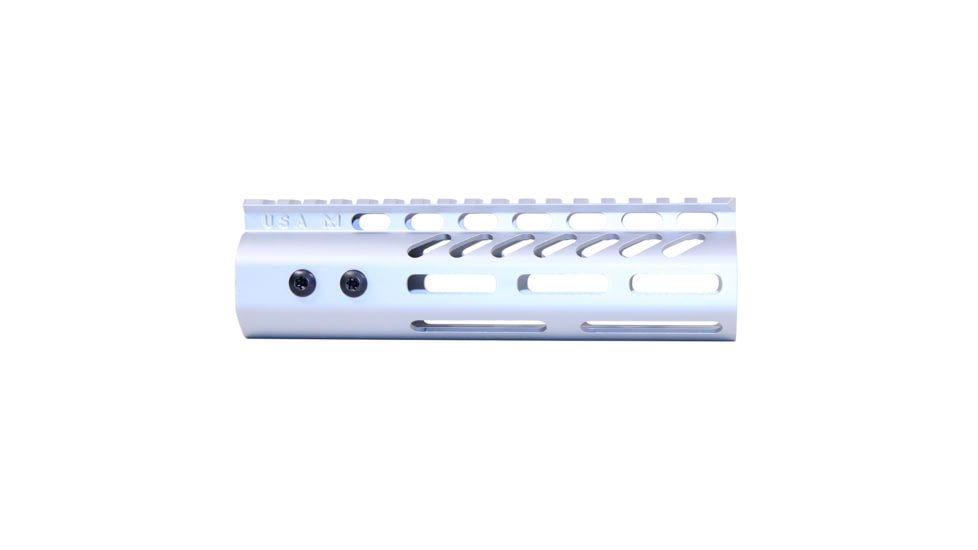 Guntec USA .308 Caliber Ultra Lightweight Thin M-LOK System Free Floating Handguard w/Monolithic Top Rail, 7in, Anodized Clear, GT-7MLK-308-CLEAR