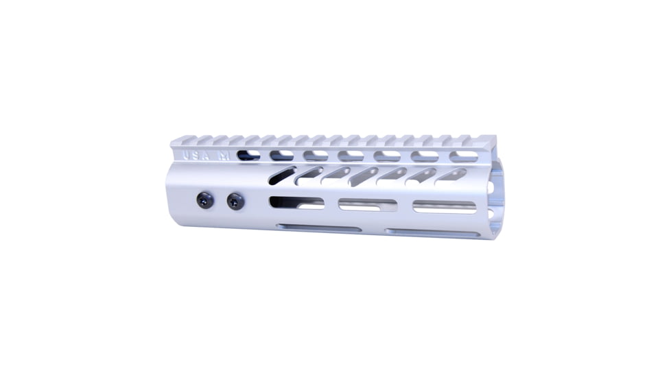 Guntec USA .308 Caliber Ultra Lightweight Thin M-LOK System Free Floating Handguard w/Monolithic Top Rail, 7in, Anodized Clear, GT-7MLK-308-CLEAR