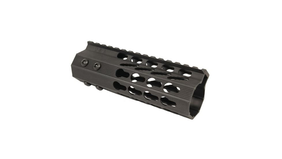 GUNTEC USA 6in Ultra Slimline Octagonal 5 Sided Key Mod Free Floating Handguard w/Monolithic Top Rail,Black GT-6JKO