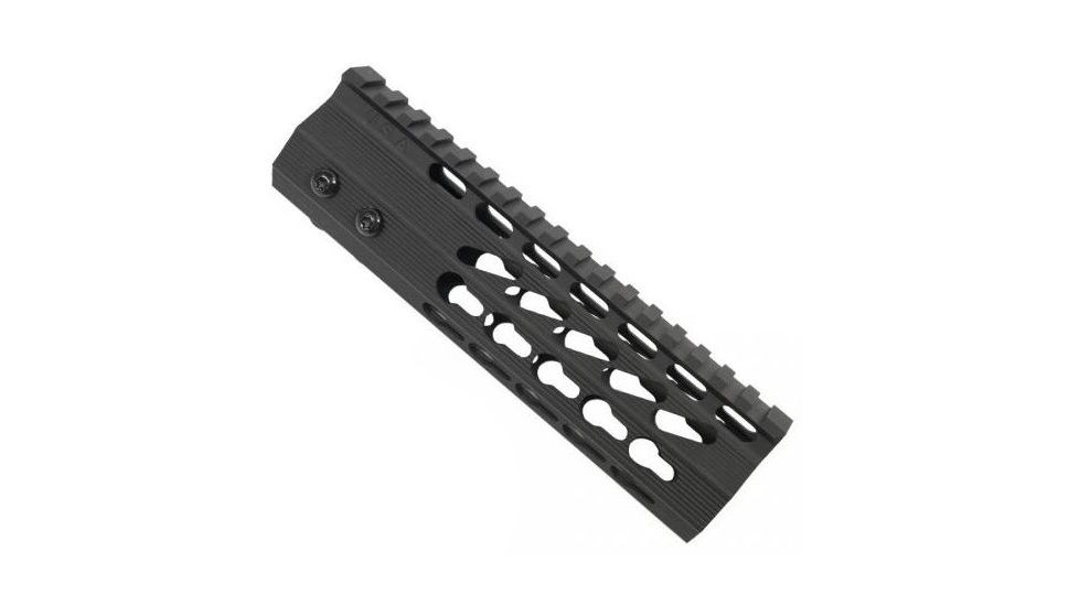 GUNTEC USA 7in Ultra Slimline Octagonal 5 Sided Key Mod Free Floating Handguard w/Monolithic Top Rail,Black GT-7JKO, EDEMO1