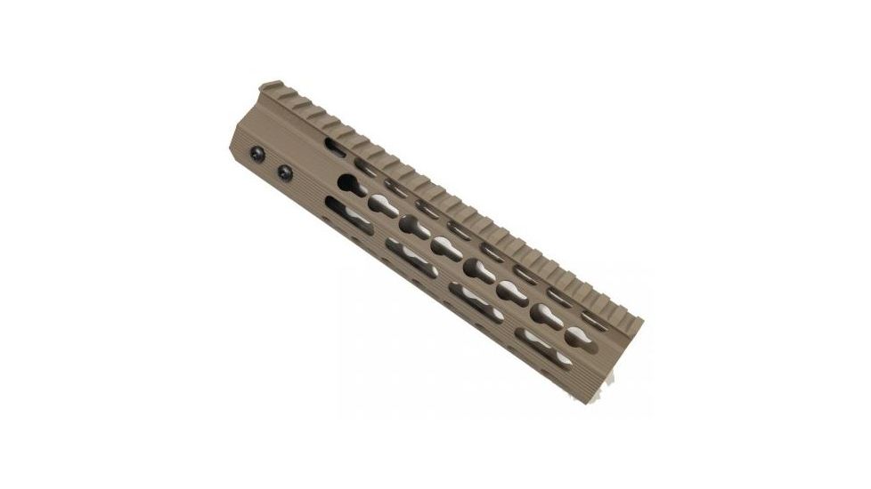 GUNTEC USA 9in Ultra Lightweight Octogonal Dual Hybrid Key Mod /M-Lok Free Floating Handguard w/Monolithic Top Rail,Flat Dark Earth GT-9KMO-FDE