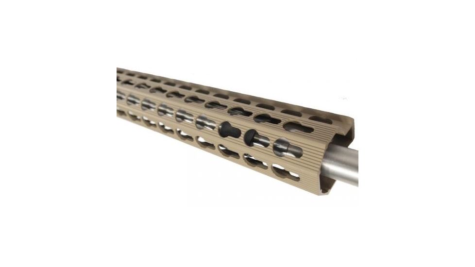 GUNTEC USA 9in Ultra Slimline Octagonal 5 Sided Key Mod Free Floating Handguard w/Monolithic Top Rail,Flat Dark Earth GT-9JKO-FDE