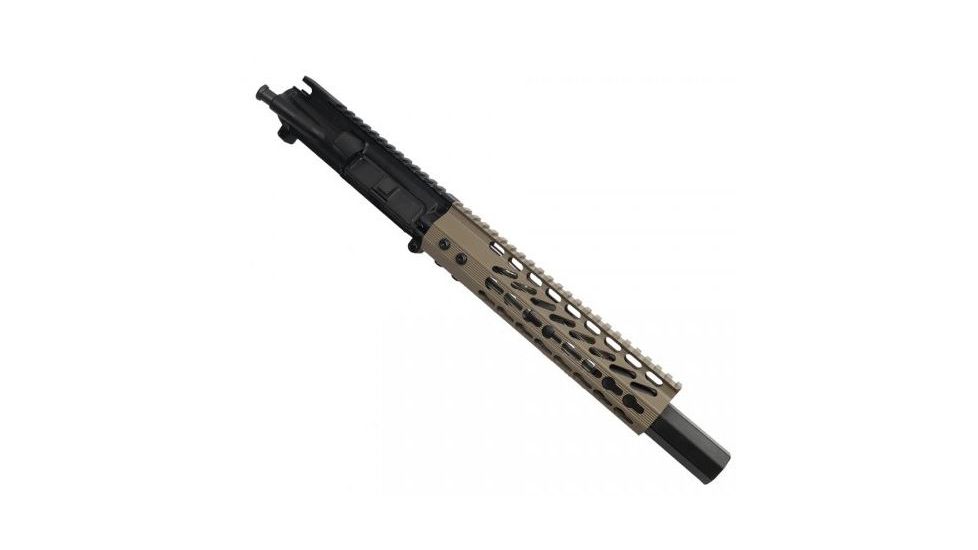 GUNTEC USA 9in Ultra Slimline Octagonal 5 Sided Key Mod Free Floating Handguard w/Monolithic Top Rail,Flat Dark Earth GT-9JKO-FDE