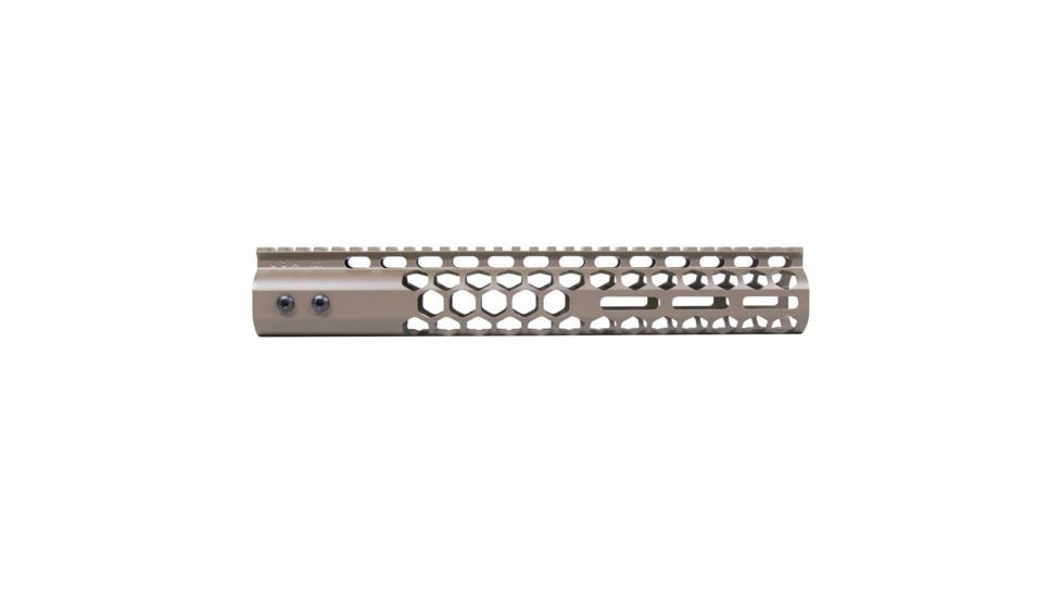 Guntec USA Air Lite Honeycomb Series M-LOK Free Floating Handguard w/Monolithic Top Rail, 12in, Cerakote FDE, GT-12HC-AL-MLK-FDE