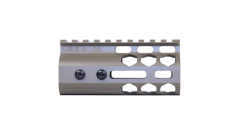 Guntec USA Air Lite Series Honeycomb M-LOK Free Floating Handguard w/ Monolithic Top Rail, 4in, Cerakote Flat Dark Earth, GT-4HC-AL-MLK-FDE