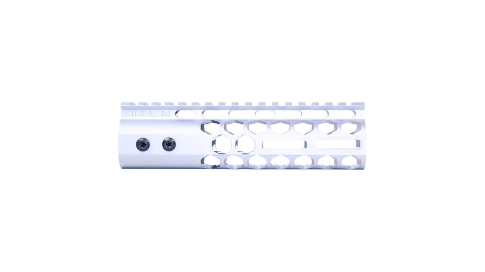 Guntec USA Air Lite Series Honeycomb M-LOK Free Floating Handguard w/ Monolithic Top Rail, 7in, Anodized Clear, GT-7HC-AL-MLK-CLEAR