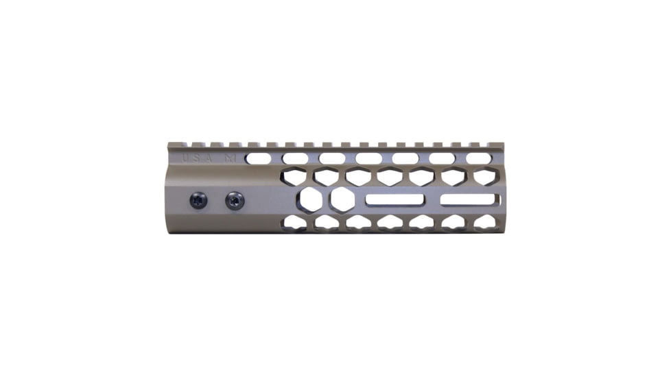 Guntec USA Air Lite Series Honeycomb M-LOK Free Floating Handguard w/ Monolithic Top Rail, 7in, Cerakote Flat Dark Earth, GT-7HC-AL-MLK-FDE