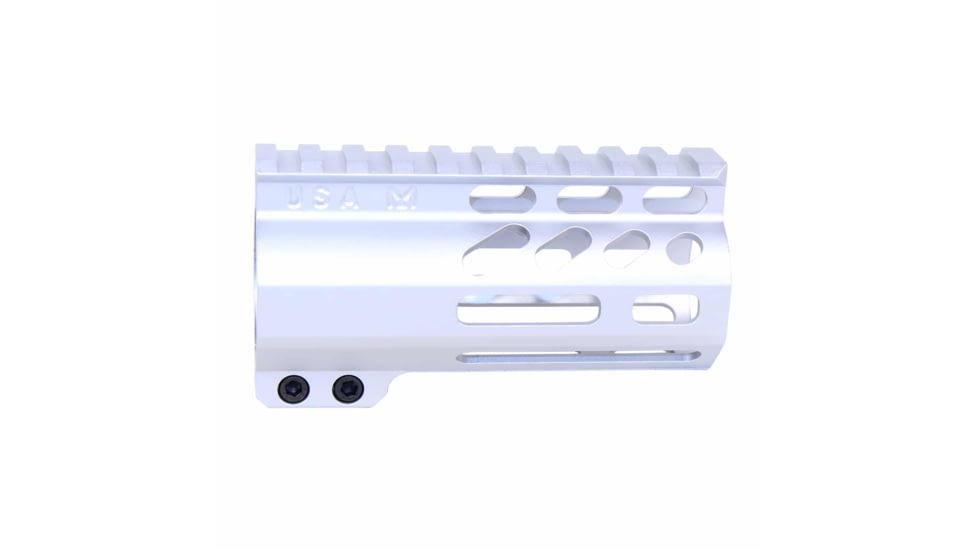 Guntec USA AirLok Series M-LOK Compression Free Floating Handguard w/Monolithic Top Rail, 4in, Clear, GT-4ALC-CLEAR