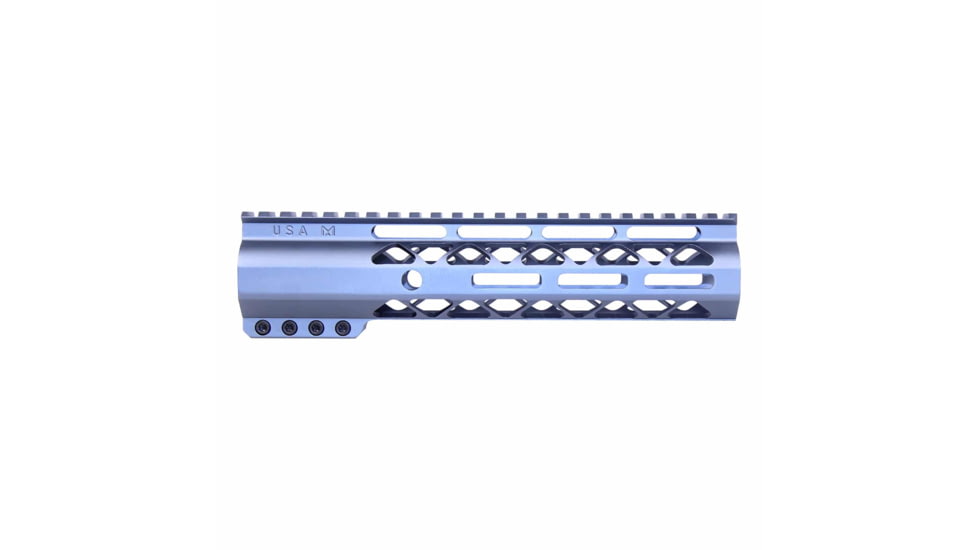 Guntec USA AirLok Series M-LOK Compression Free Floating Handguard w/Monolithic Top Rail, 9in, Grey, GT-9ALC-GREY