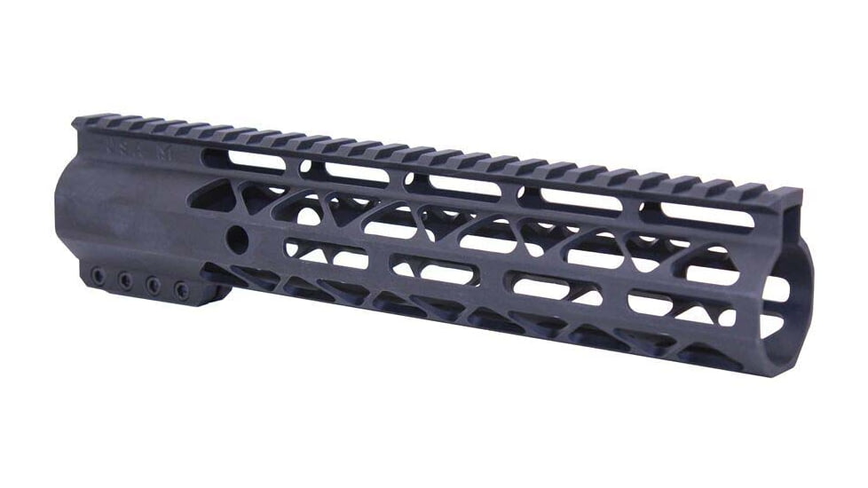 Guntec USA AR-15 10in Air-Lok Series M-LOK Compression Free Floating Handguard w/ Monolithic Top Rail, Anodized Black, GT-10ALC