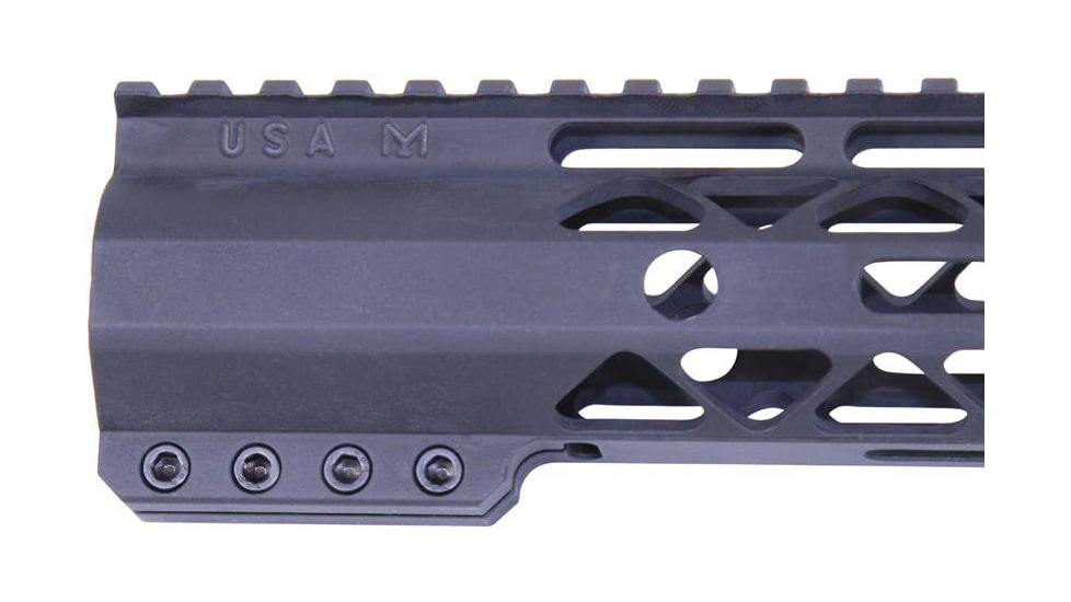 Guntec USA AR-15 10in Air-Lok Series M-LOK Compression Free Floating Handguard w/ Monolithic Top Rail, Anodized Black, GT-10ALC