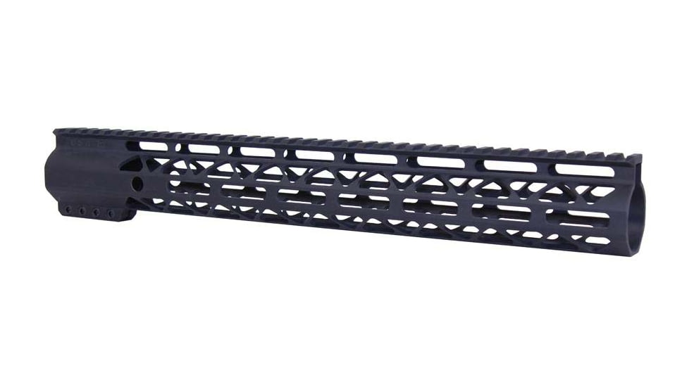 Guntec USA AR-15 15in Air-Lok Series M-LOK Compression Free Floating Handguard w/ Monolithic Top Rail, Anodized Black, GT-15ALC