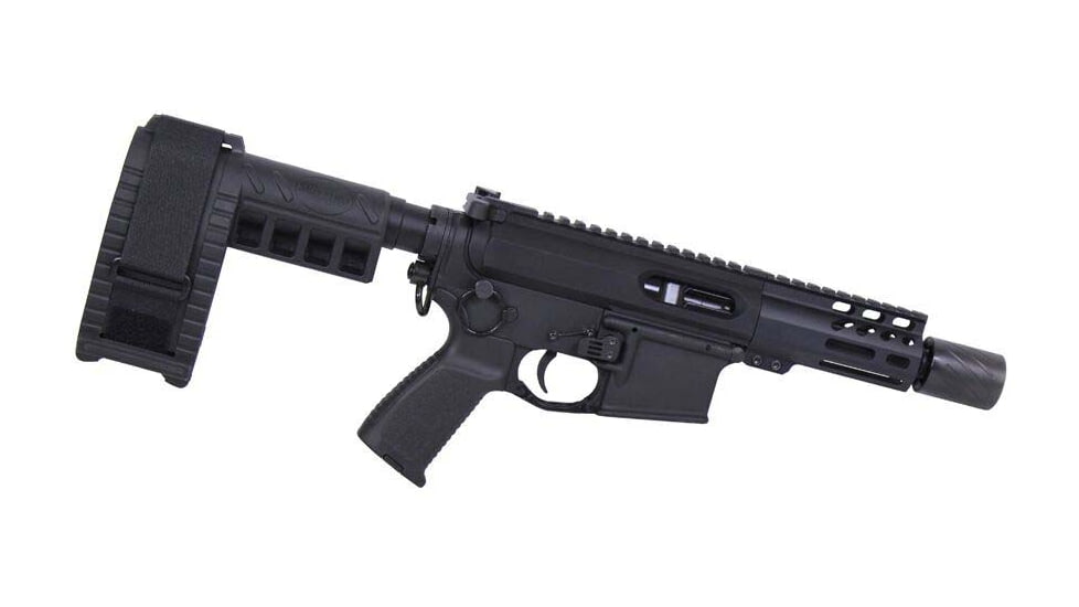 Guntec USA AR-15 4in Air-Lok Series M-LOK Compression Free Floating Handguard w/ Monolithic Top Rail, Anodized Black, GT-4ALC