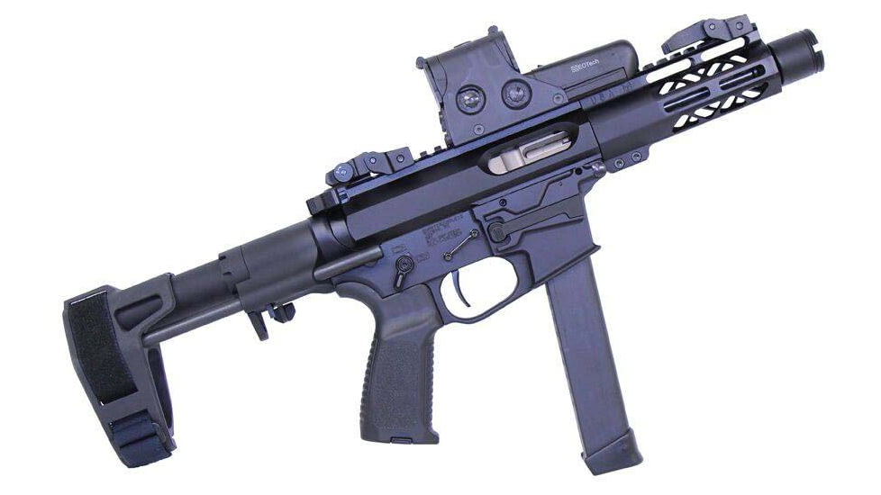 Guntec USA AR-15 5in Air-Lok Series M-LOK Compression Free Floating Handguard w/ Monolithic Top Rail, Anodized Black, GT-5ALC