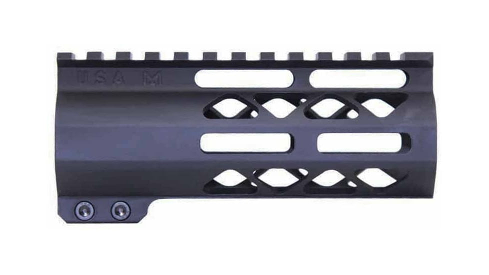 Guntec USA AR-15 5in Air-Lok Series M-LOK Compression Free Floating Handguard w/ Monolithic Top Rail, Anodized Black, GT-5ALC