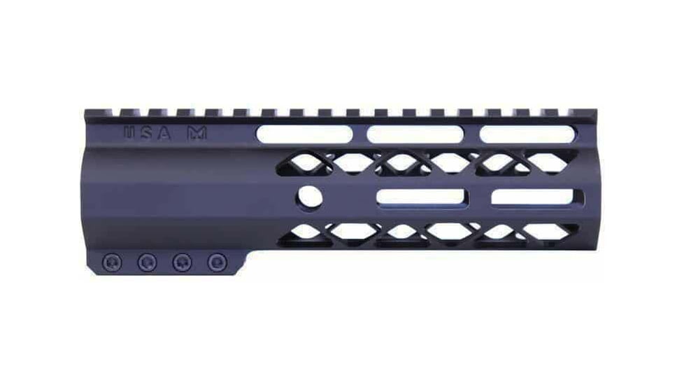 Guntec USA AR-15 7in Air-Lok Series M-LOK Compression Free Floating Handguard w/ Monolithic Top Rail, Anodized Black, GT-7ALC