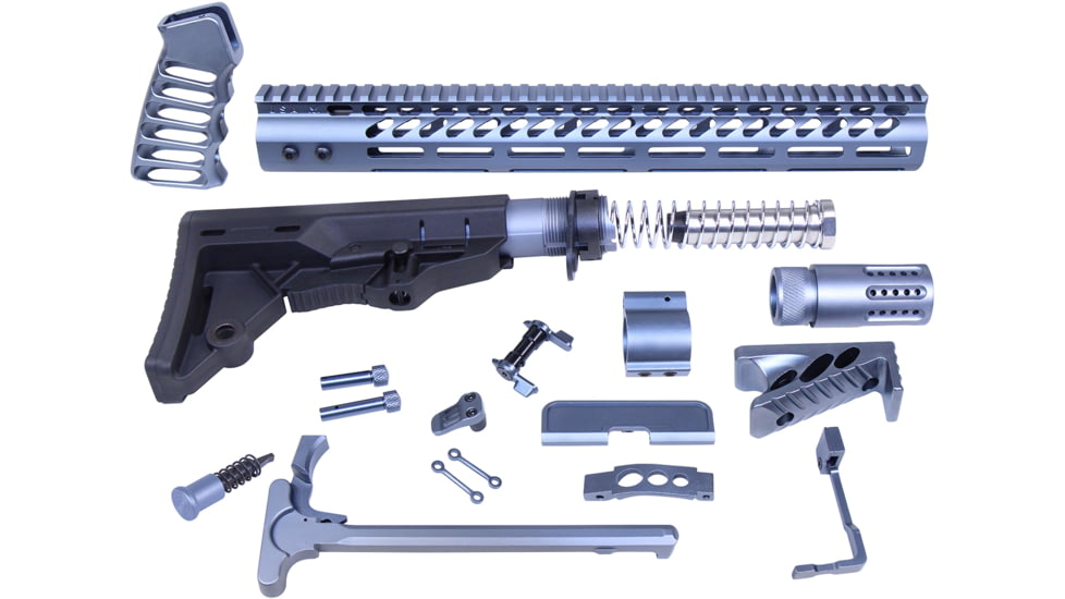 Guntec USA AR-15 Ultimate Rifle Kit, Anodized Grey, ULT-RK-GREY