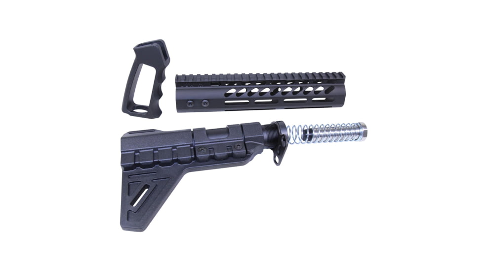 Guntec USA AR-15 Ultra Pistol Furniture Set, Anodized Black, UPS