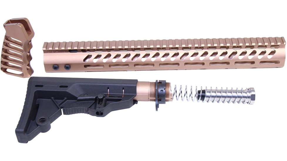Guntec USA AR-15 Ultralight Series Complete Furniture Set, Burnt Bronze, ULTRA-SET-BRZ