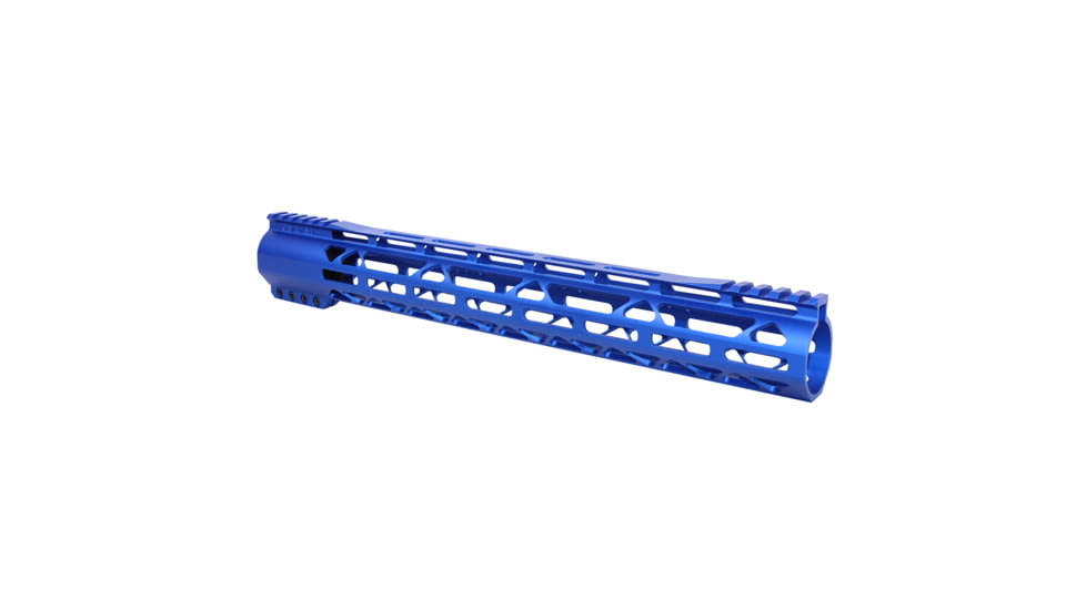 Guntec USA AR-308 15 AIR-LOK Series M-LOK Compression Free Floating Handguard With Monolithic Top Rail Gen 2, Anodized Blue, GT-15ALC-G2-308-BLUE