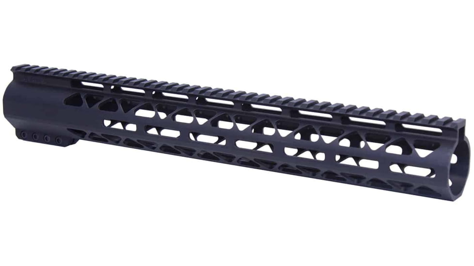 Guntec USA AR-308 15in Air-Lok Series M-LOK Compression Free Floating Handguard w/ Monolithic Top Rail, Anodized Black, GT-15ALC-308